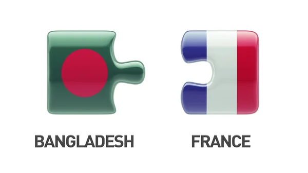 Bangladesh France  Puzzle Concept — Stock Photo, Image