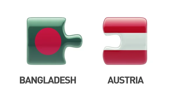 Koncepcja logiczne Austria Bangladesz — Zdjęcie stockowe