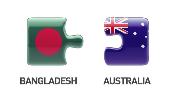 Bangladesh Australië puzzel Concept — Stockfoto