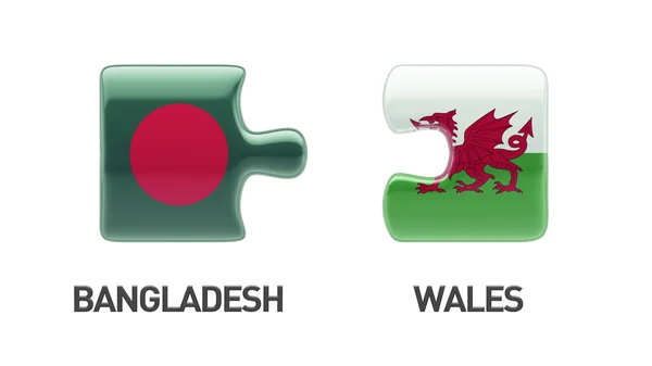 Wales Bangladesh  Puzzle Concept — Stock Photo, Image