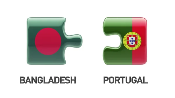 Portugal Bangladesh puzzel Concept — Stockfoto