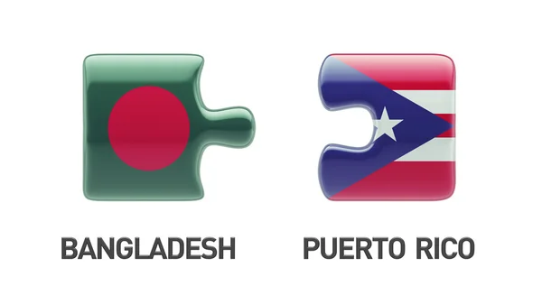 Puerto Rico Bangladesh puzzel Concept — Stockfoto