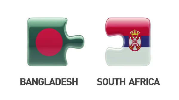 Serbia Bangladesh Puzzle Concepto — Foto de Stock