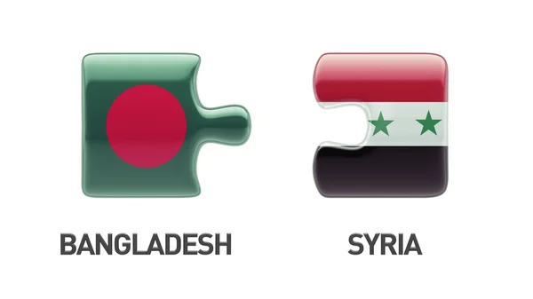 Siria Bangladesh Puzzle Concepto — Foto de Stock