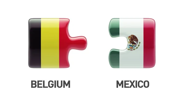 Belgio Messico Puzzle Concept — Foto Stock