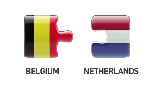 Belgique Pays-Bas Puzzle Concept — Photo
