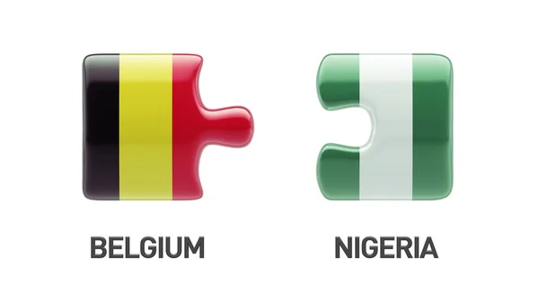 Belgie Nigérie logická koncepce — Stock fotografie
