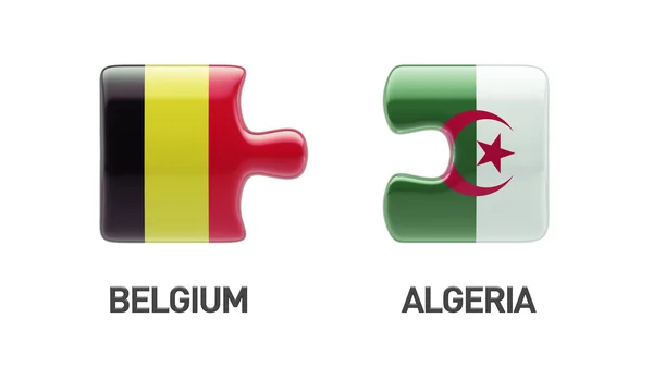 België Algerije puzzel Concept — Stockfoto