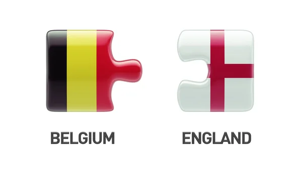 Belgio Inghilterra Puzzle Concept — Foto Stock