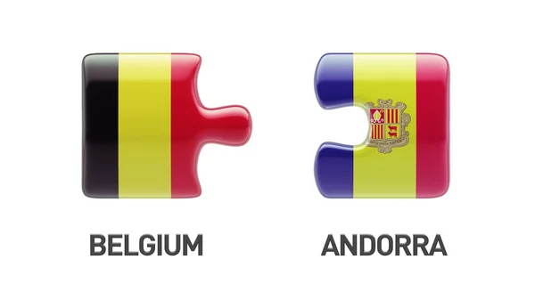 Bélgica Andorra Puzzle Concept — Foto de Stock
