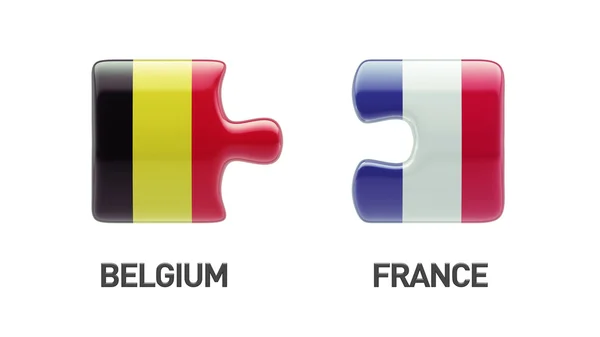 België Frankrijk puzzel Concept — Stockfoto