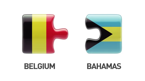 Belgien Bahamas Puzzle-Konzept — Stockfoto