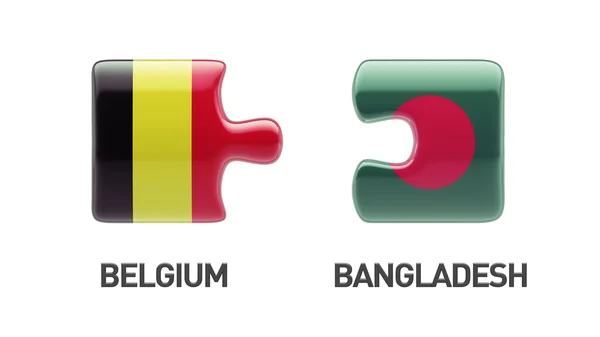 Belgia Bangladeszu logiczne pojęcia — Zdjęcie stockowe