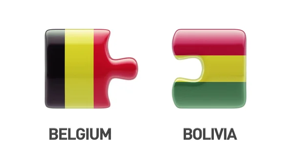Koncepcja logiczne Belgia Boliwia — Zdjęcie stockowe