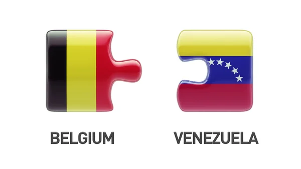 Venezuela Belgien Puzzle-Konzept — Stockfoto