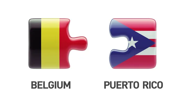 Puerto Rico Belgium nehézség koncepció — Stock Fotó