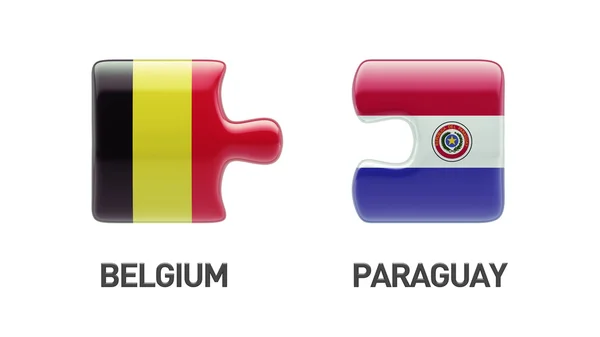 Paraguay Belgio Puzzle Concept — Foto Stock