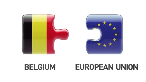 Unii Europejskiej Belgia logiczne pojęcia — Zdjęcie stockowe