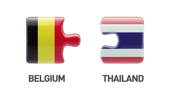 Tailandia Bélgica Puzzle Concepto — Foto de Stock