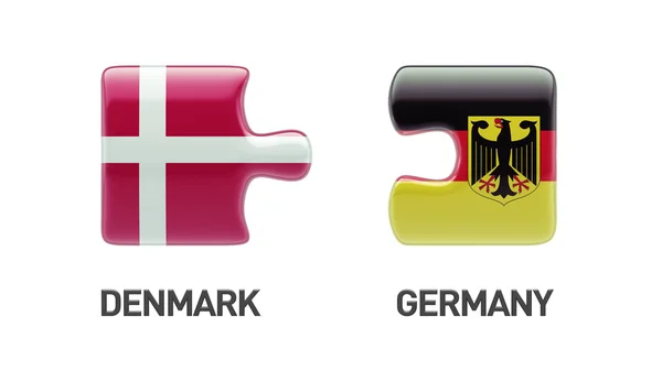 Denmark Germany  Puzzle Concept — Stock Photo, Image