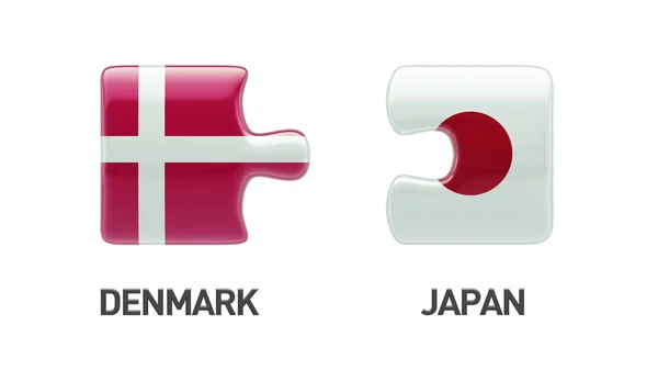 Danemark Japon Puzzle Concept — Photo