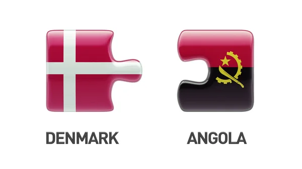 Denemarken Angola puzzel Concept — Stockfoto