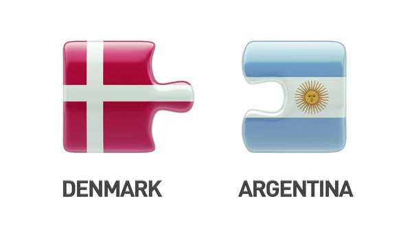 Denmark Argentina  Puzzle Concept — Stock Photo, Image