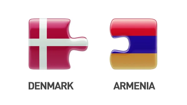 Δανία Αρμενία παζλ έννοια — Φωτογραφία Αρχείου