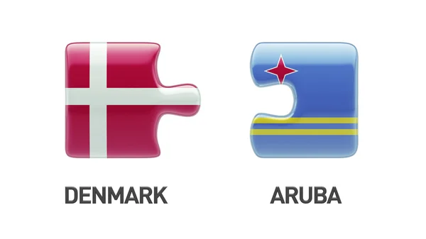 Дания Aruba Puzzle Concept — стоковое фото