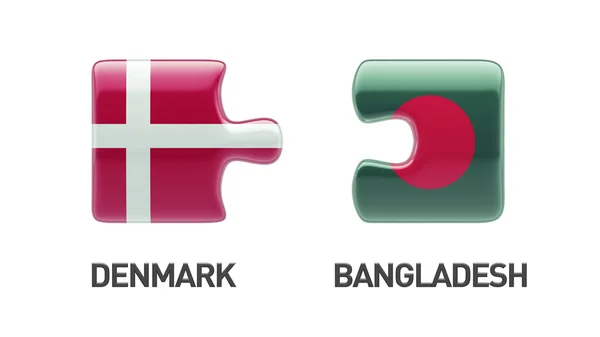 Denemarken Bangladesh puzzel Concept — Stockfoto