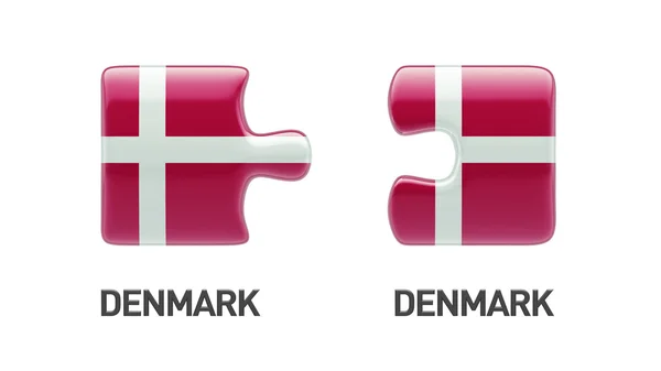 Dinamarca Puzzle Concepto — Foto de Stock