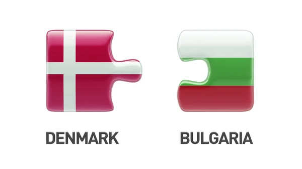 ブルガリア デンマーク パズル コンセプト — ストック写真