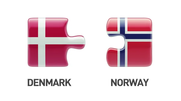 Noruega Dinamarca Puzzle Concepto — Foto de Stock