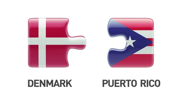 Porto Rico Danemark Puzzle Concept — Photo