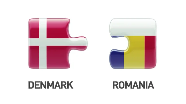 Roumanie Danemark Puzzle Concept — Photo