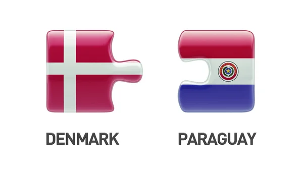 Paraguay Danimarca Puzzle Concept — Foto Stock