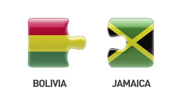 Bolivie Jamaïque Puzzle Concept — Photo