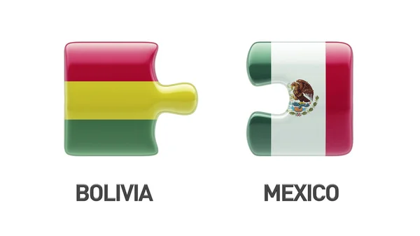 玻利维亚墨西哥拼图概念 — 图库照片