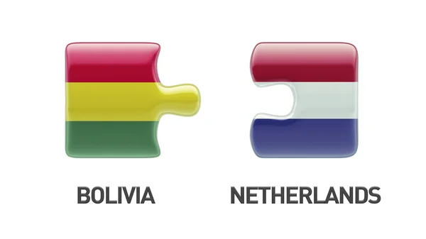 Bolivia Netherlands  Puzzle Concept — Stock Photo, Image