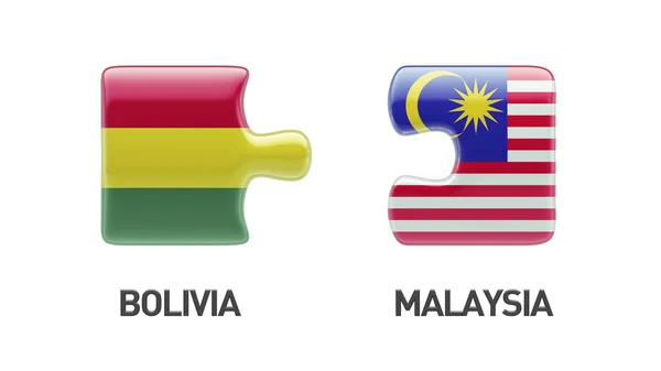 Bolivia Malaysia  Puzzle Concept — Stock Photo, Image