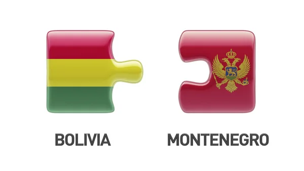 Bolivia Montenegro pussel koncept — Stockfoto