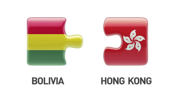 Bolivie Hong Kong Puzzle Concept — Photo