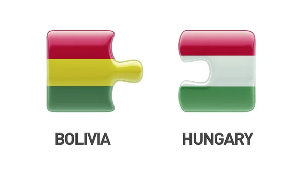 Bolivie Hongrie Puzzle Concept — Photo