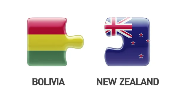 Bolivie Nouvelle-Zélande Puzzle Concept — Photo