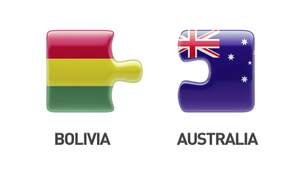 Concetto di Puzzle di Bolivia Australia — Foto Stock