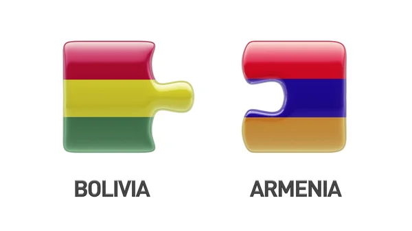 玻利维亚亚美尼亚拼图概念 — 图库照片