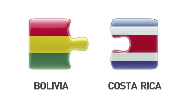 Boliwia Costa Rica logiczne pojęcia — Zdjęcie stockowe
