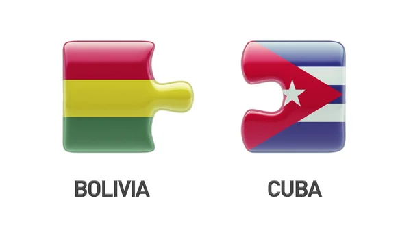 Bolivia Cuba Puzzle Concepto —  Fotos de Stock