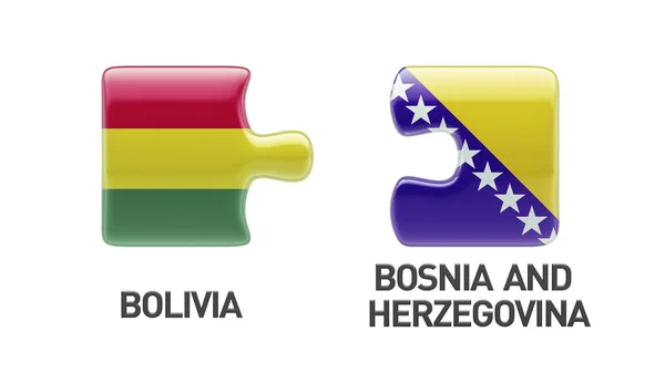 Bosnia and Herzegovina Bolivia Puzzle Concept — Stock Photo, Image