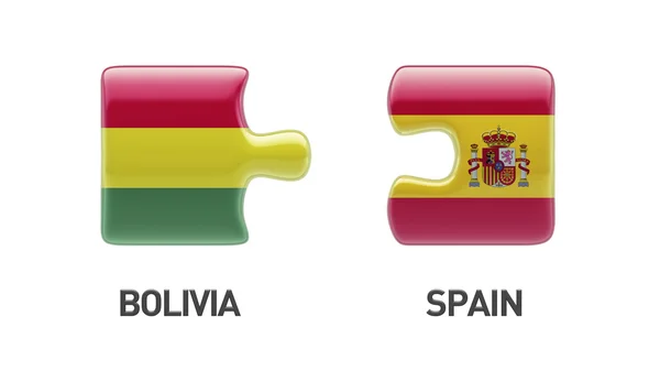 Spanien Bolivien Puzzle-Konzept — Stockfoto